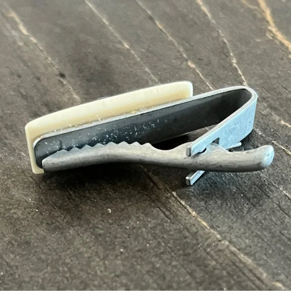 Ship & Lighthouse Scrimshaw Tie Bar or Clip - Picture 4 of 4